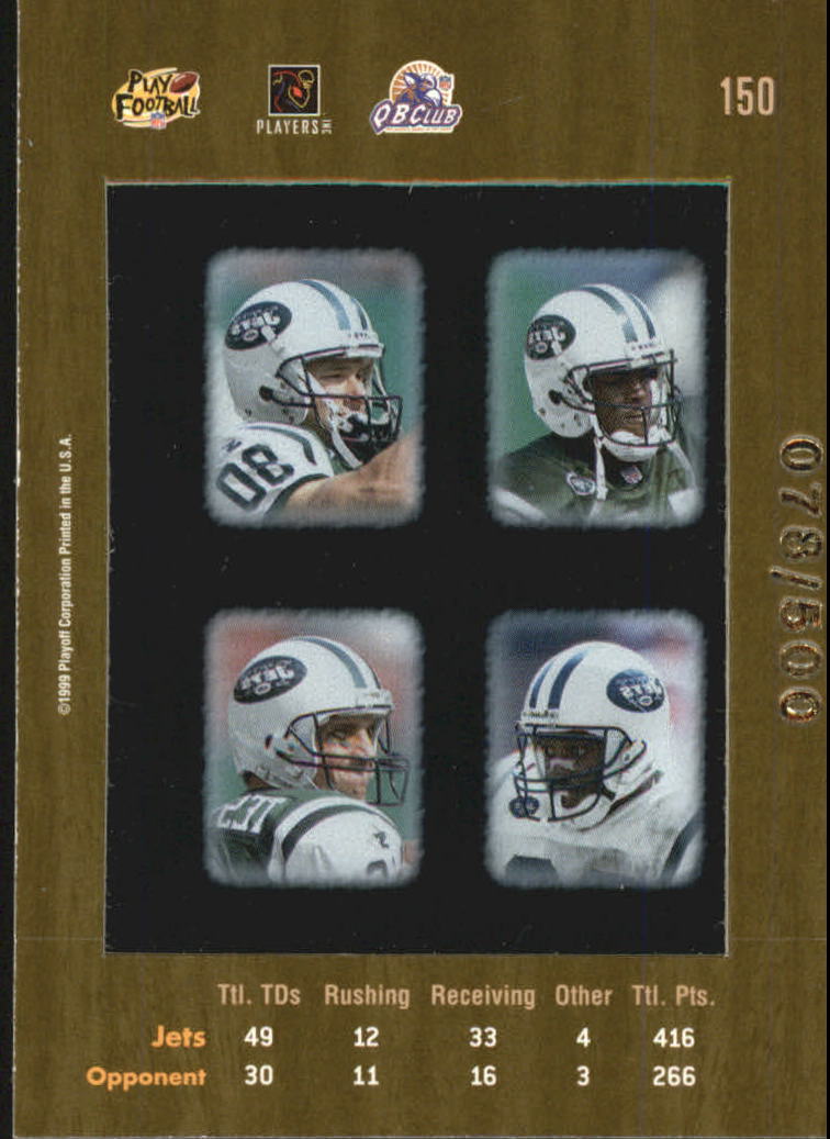 1999 Absolute SSD Coaches Collection Silver #150 Jets CL back image