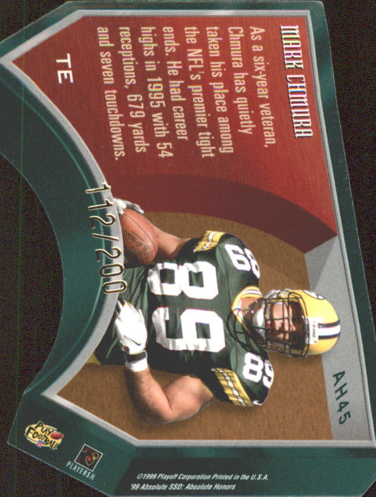 1999 Absolute SSD Honors Red #45 Mark Chmura back image
