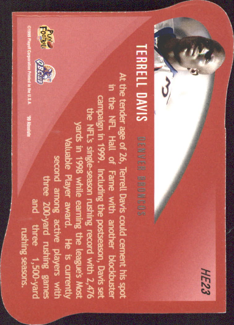 1999 Absolute SSD Heroes #HE23 Terrell Davis back image