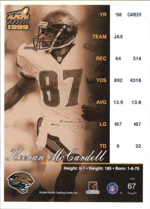 A6933- 1999 Aurora Football Card #s 1-150 +Inserts -You Pick- 15+ FREE US SHIP - Picture 63 of 147