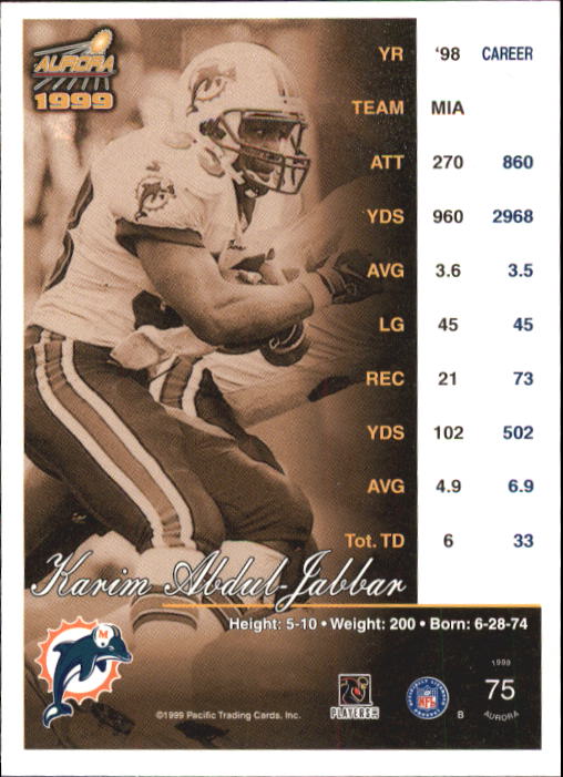A6933- 1999 Aurora Football Card #s 1-150 +Inserts -You Pick- 15+ FREE US SHIP - Picture 79 of 147