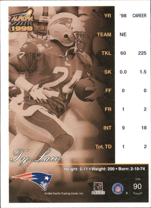 A6933- 1999 Aurora Football Card #s 1-150 +Inserts -You Pick- 15+ FREE US SHIP - Picture 93 of 147