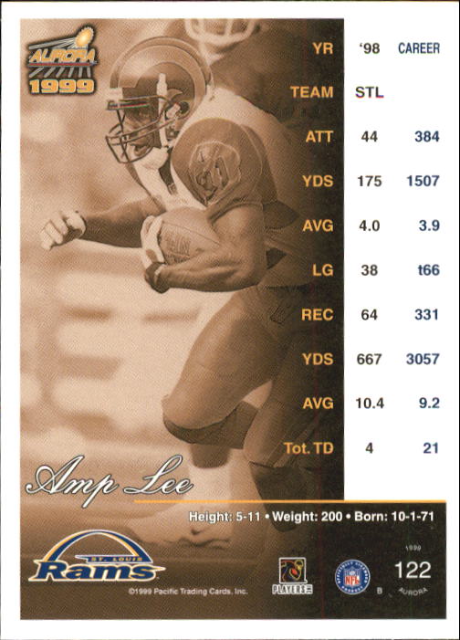 A6933- 1999 Aurora Football Card #s 1-150 +Inserts -You Pick- 15+ FREE US SHIP - Picture 115 of 147