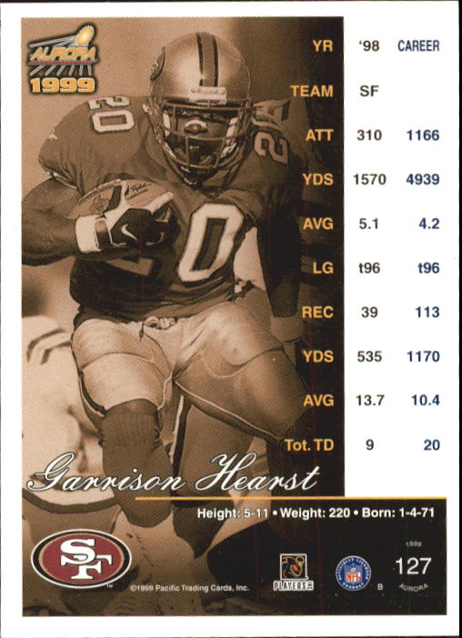 A6933- 1999 Aurora Football Card #s 1-150 +Inserts -You Pick- 15+ FREE US SHIP - Picture 121 of 147