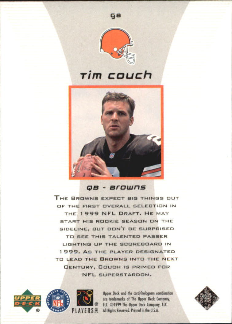 1999 Black Diamond Gallery #G8 Tim Couch back image