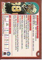 1999 Bowman #93 Andre Hastings back image