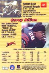 1999 Bowman's Best Refractors #82 Corey Dillon back image