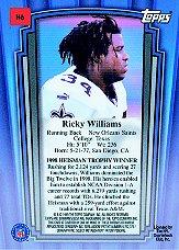 1999 Bowman's Best Honor Roll #H6 Ricky Williams back image