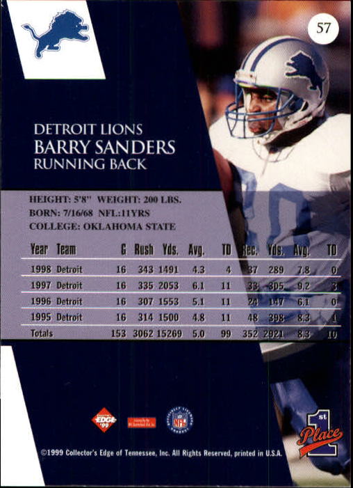 1997 Pro Line III DC - #68 Barry Sanders