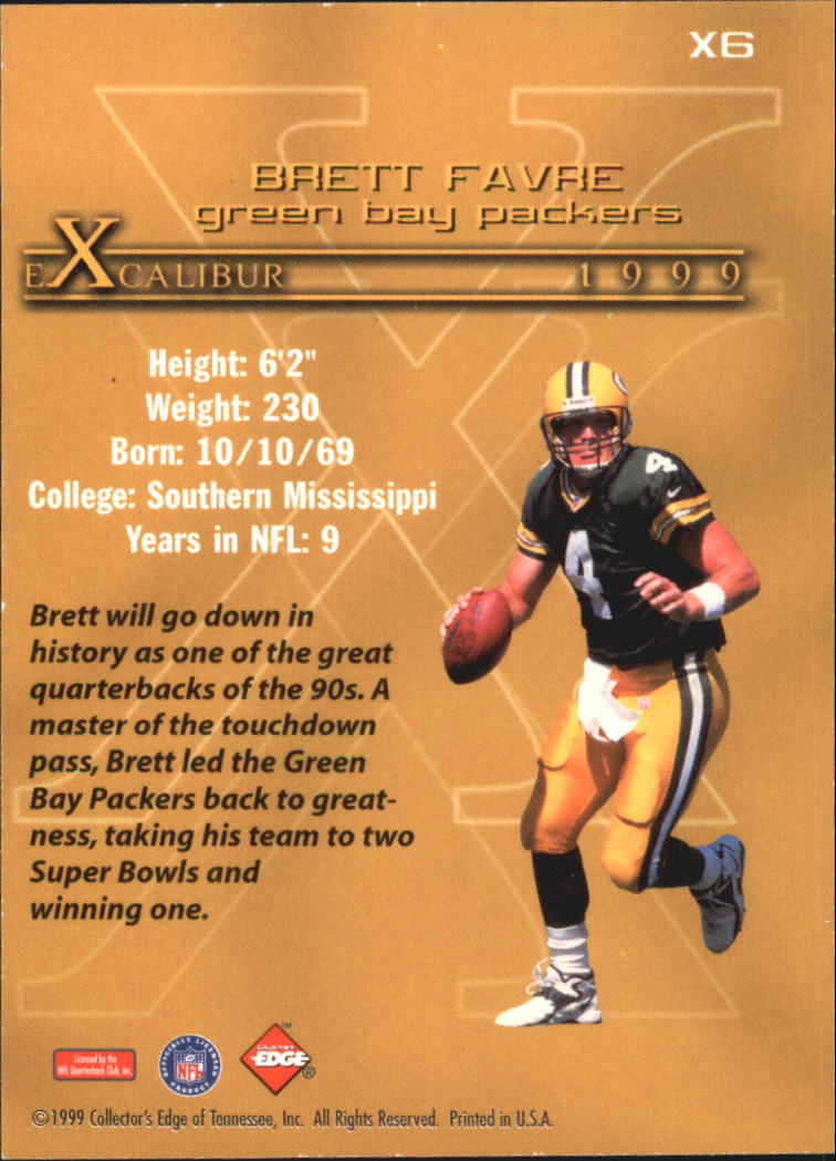 1999 Collector's Edge First Place Excalibur #X6 Brett Favre
