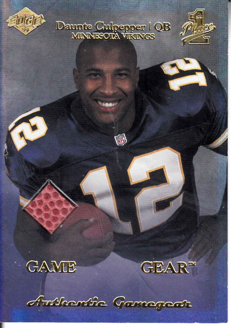 1999 Collector's Edge First Place Rookie Game Gear #RG4 Daunte Culpepper