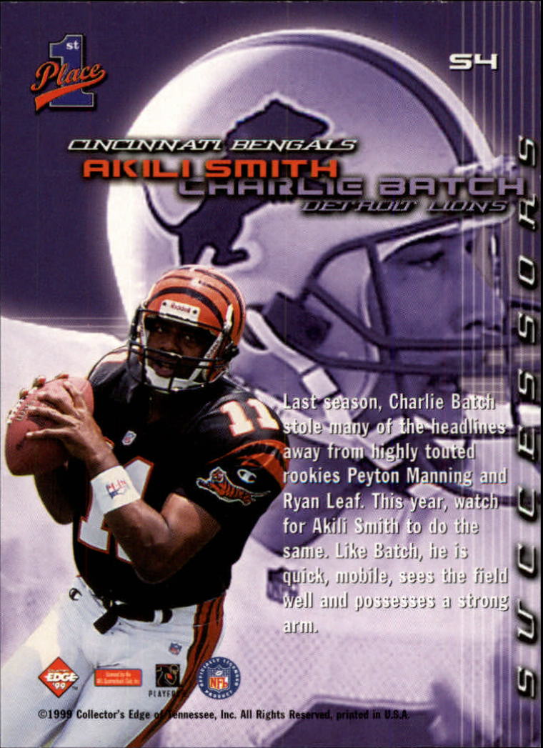 1999 Collector's Edge First Place Successors #S4 A.Smith/C.Batch back image