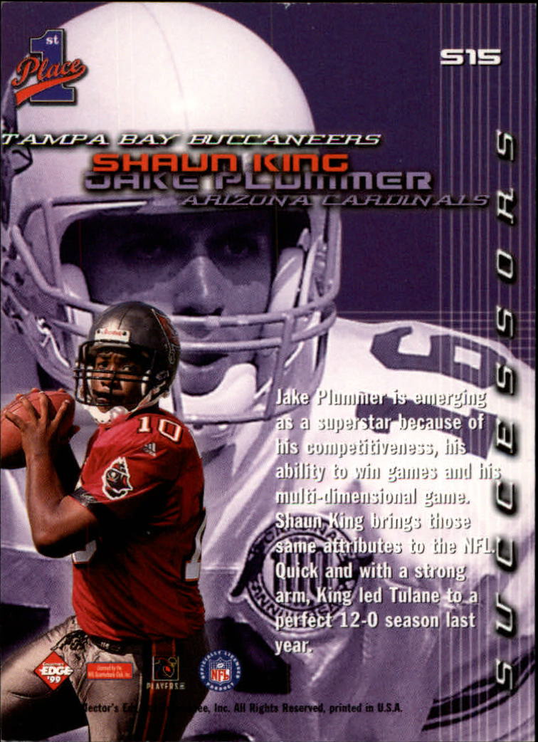 1999 Collector's Edge First Place Successors #S15 S.King/J.Plummer back image