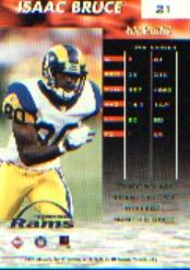 1999 Collector's Edge Fury #21 Isaac Bruce back image