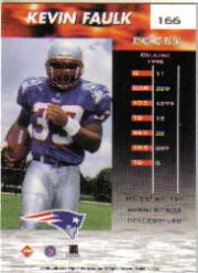 1999 Collector's Edge Fury #166 Kevin Faulk RC back image
