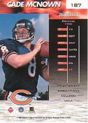 1999 Collector's Edge Fury #187 Cade McNown RC back image