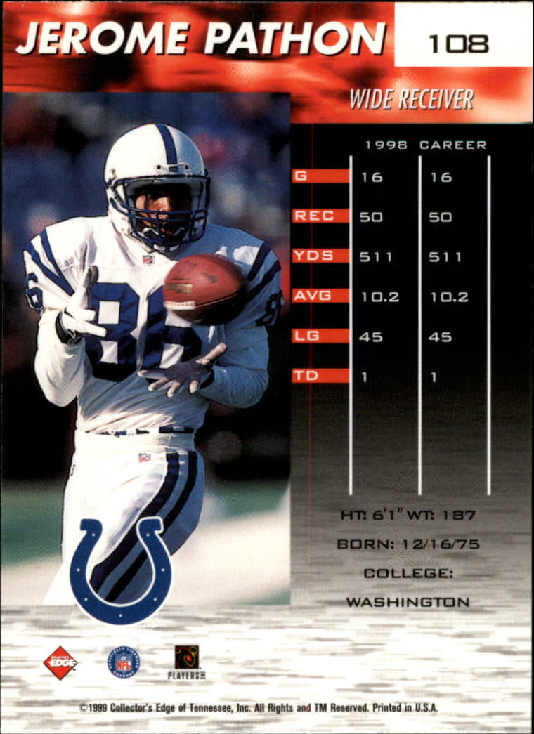 A7941- 1999 Collector's Edge Fury FB Assort Inserts -You Pick- 15+ FREE US SHIP - Picture 291 of 409