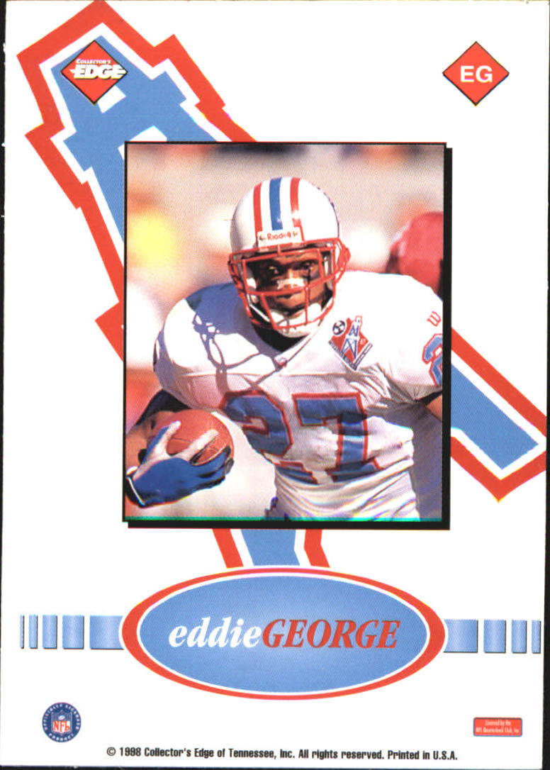 1999 Collector's Edge Fury Game Ball #EG Eddie George back image