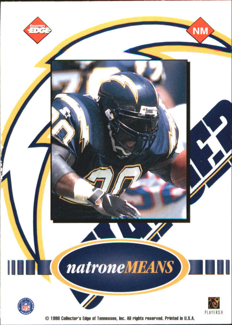 1999 Collector's Edge Fury Game Ball #NM Natrone Means back image