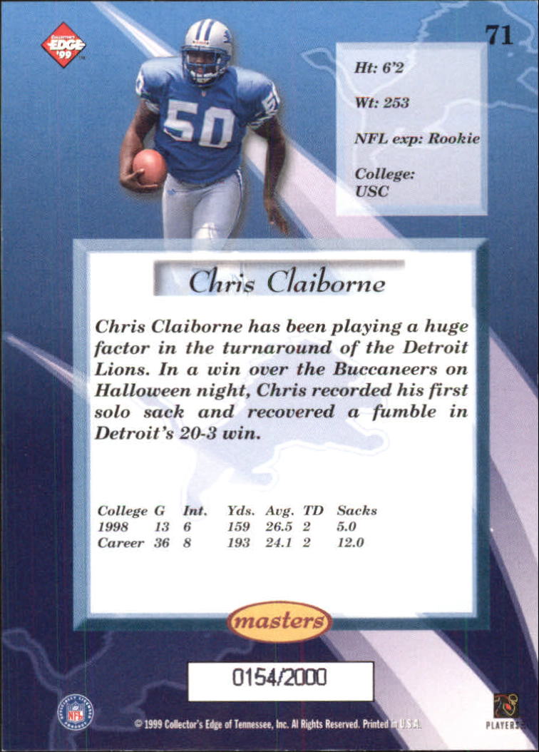 B1990- 1999 Collector's Edge Masters FB 1-200 +Ins -You Pick- 15+ FREE US SHIP - Picture 117 of 425