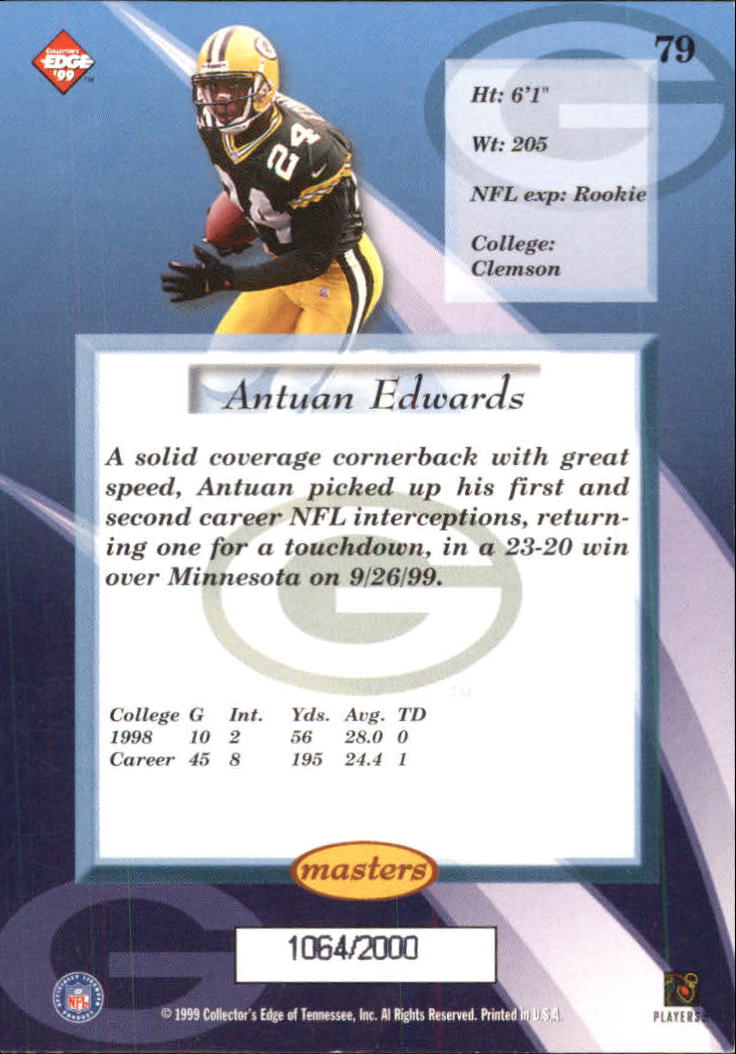 1999 Collector's Edge Masters #78 Aaron Brooks RC back image