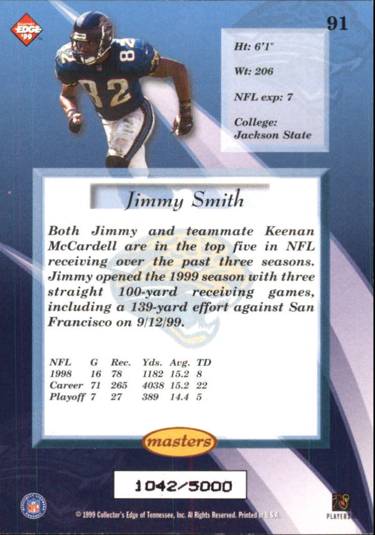 1999 Collector's Edge Masters #91 Jimmy Smith back image