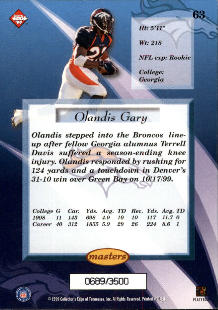 B1990- 1999 Collector's Edge Masters FB 1-200 +Ins -You Pick- 15+ FREE US SHIP - Picture 375 of 425