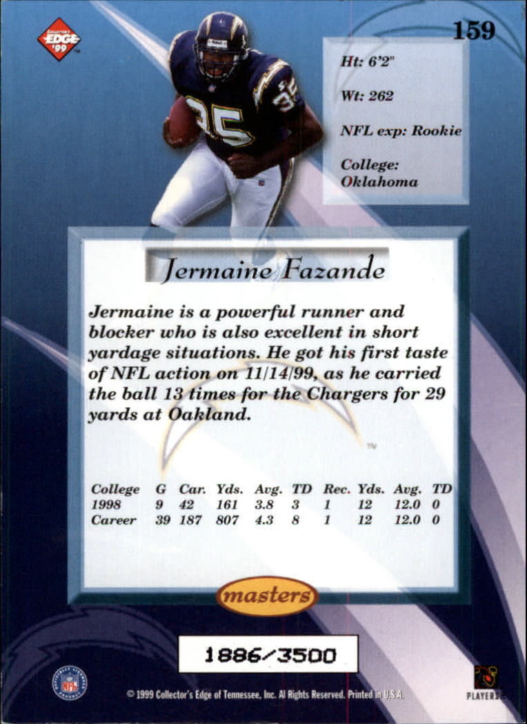 B1990- 1999 Collector's Edge Masters FB 1-200 +Ins -You Pick- 15+ FREE US SHIP - Picture 405 of 425
