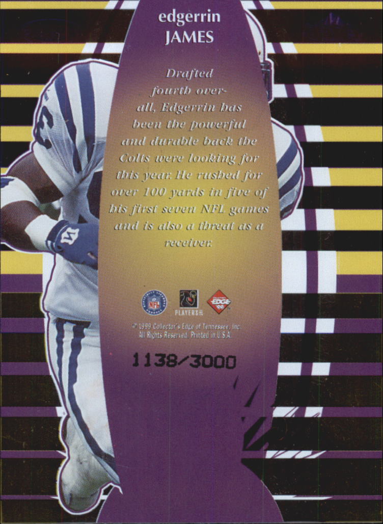 1999 Collector's Edge Masters Majestic #M13 Edgerrin James back image