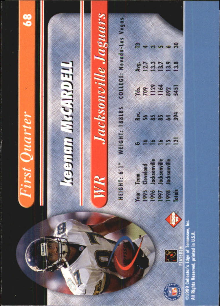 1999 Collector's Edge Odyssey #68 Keenan McCardell back image