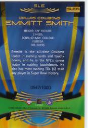 1999 Collector's Edge Odyssey Super Limited Edge #SLE6 Emmitt Smith back image