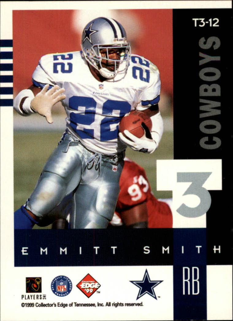1999 Collector's Edge Supreme T3 #T12 Emmitt Smith back image