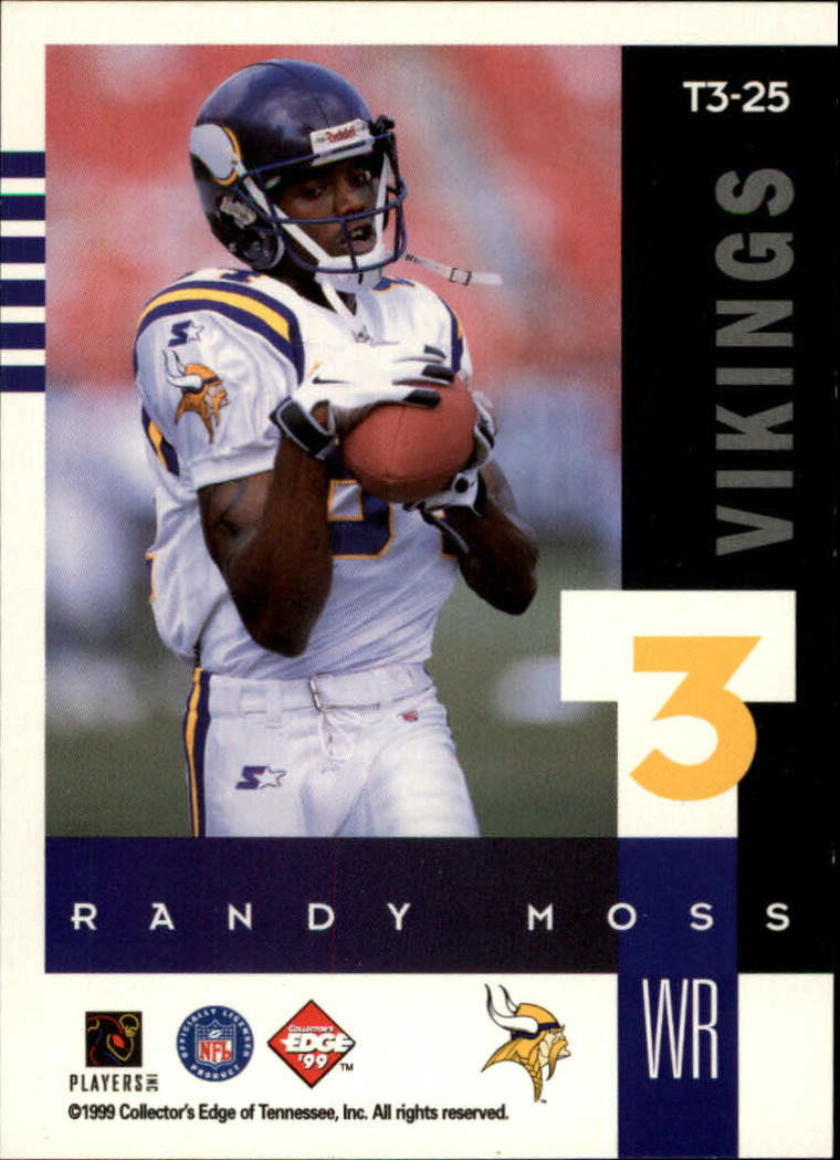 1999 Collector's Edge Supreme T3 #T25 Randy Moss back image