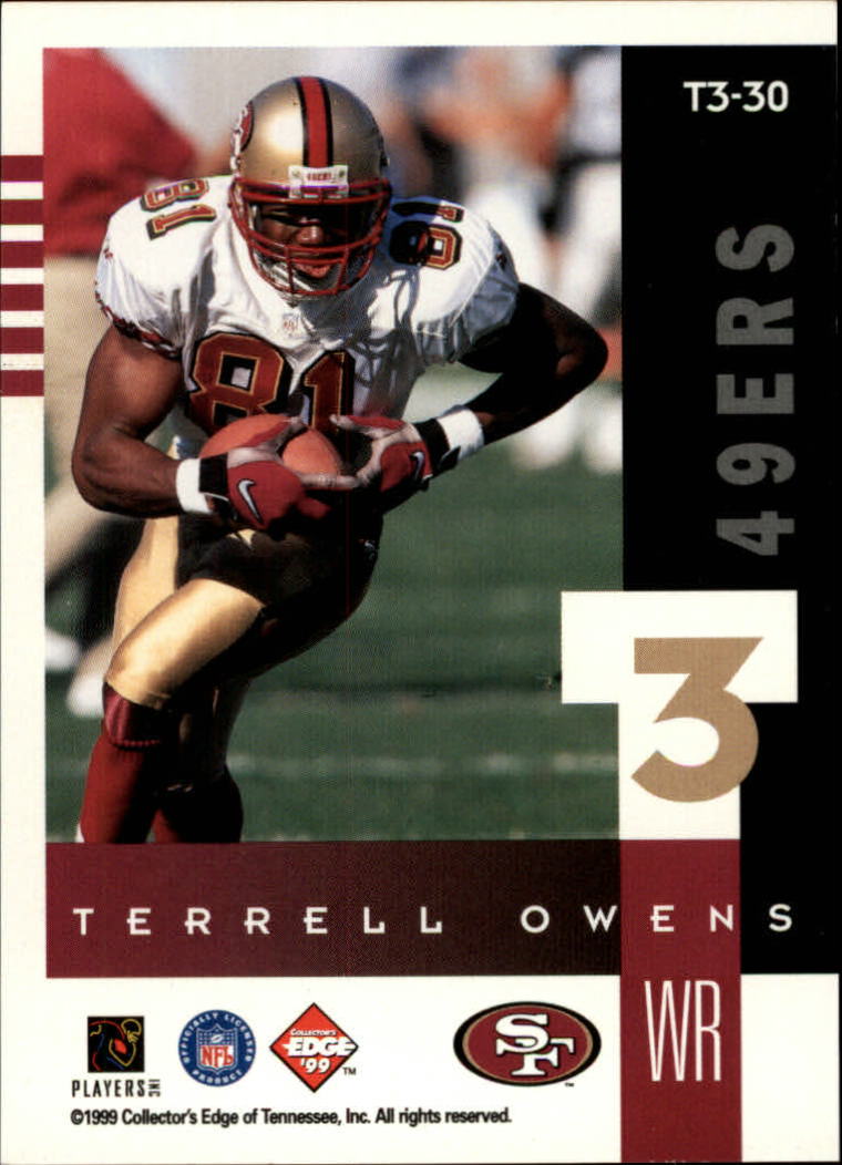 1999 Collector's Edge Supreme T3 #T30 Terrell Owens back image