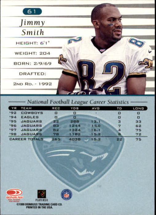 1999 Donruss #61 Jimmy Smith back image