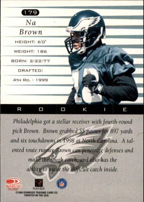 1999 Donruss #179 Na Brown RC back image