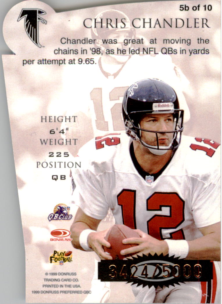 1999 Donruss Preferred QBC Chain Reaction #5B Chris Chandler