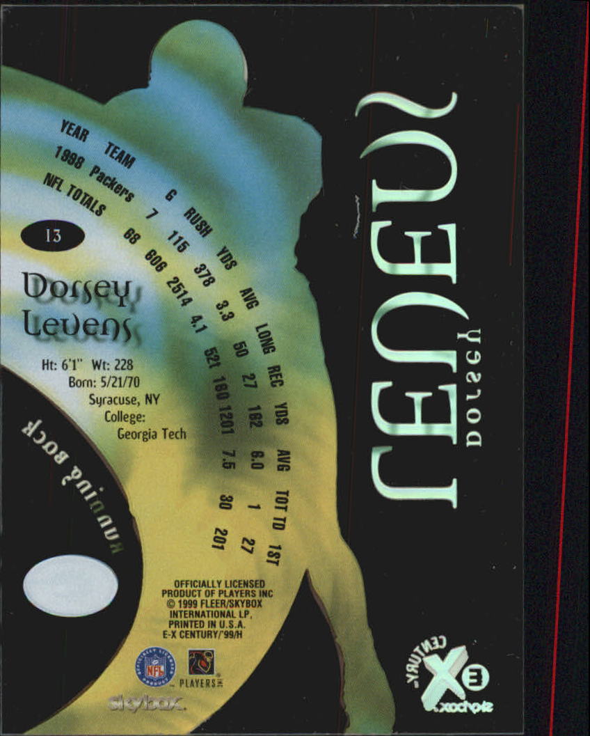 1999 E-X Century #13 Dorsey Levens back image