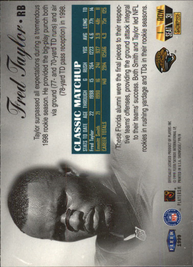 1999 Flair Showcase #31 Fred Taylor PW back image