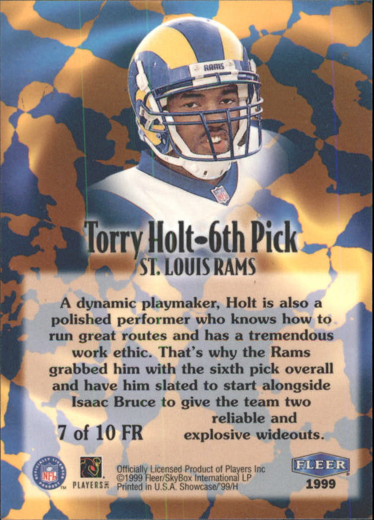 1999 Flair Showcase First Rounders #7FR Torry Holt back image