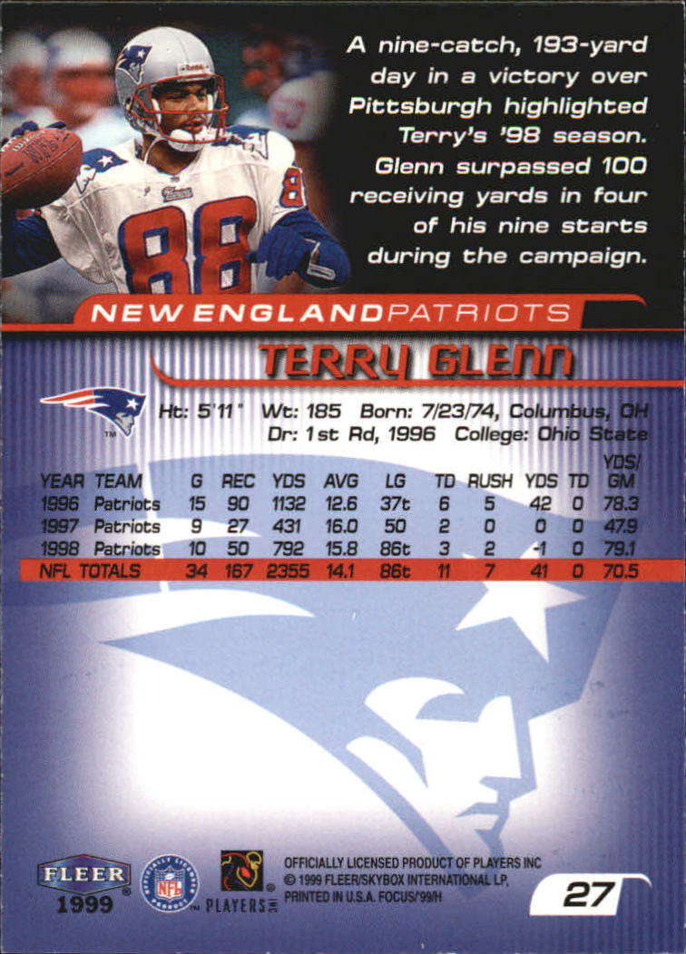 1999 Focus (Fleer) Football "Main Set" Base Cards - Picture 43 of 185