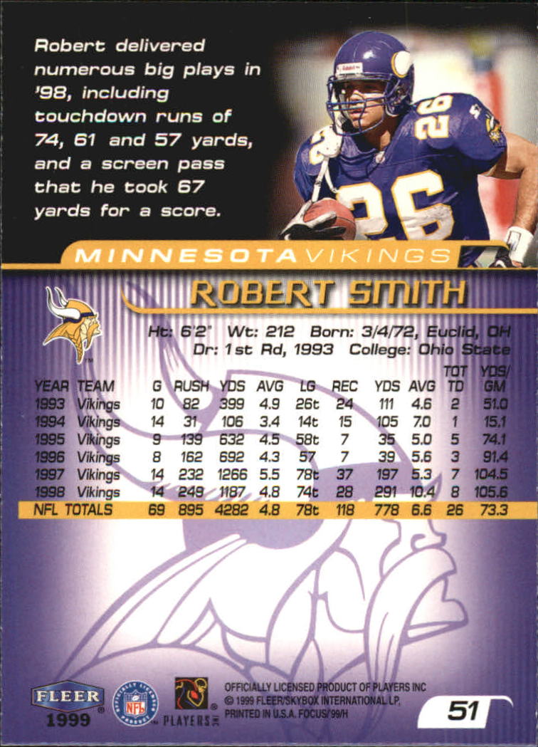1999 Focus (Fleer) Football "Main Set" Base Cards - Picture 79 of 185