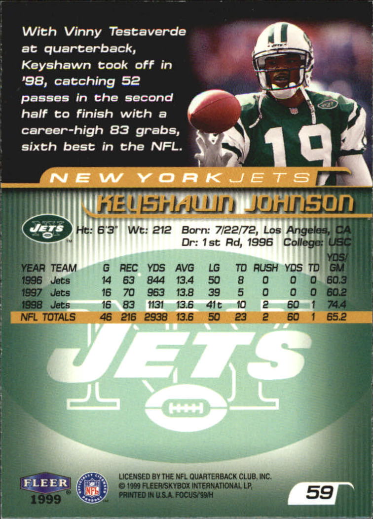 1999 Focus (Fleer) Football "Main Set" Base Cards - Picture 89 of 185