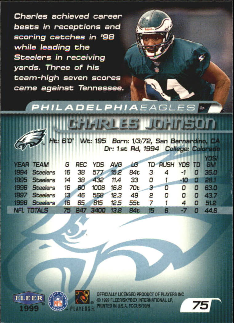 1999 Focus (Fleer) Football "Main Set" Base Cards - Picture 115 of 185