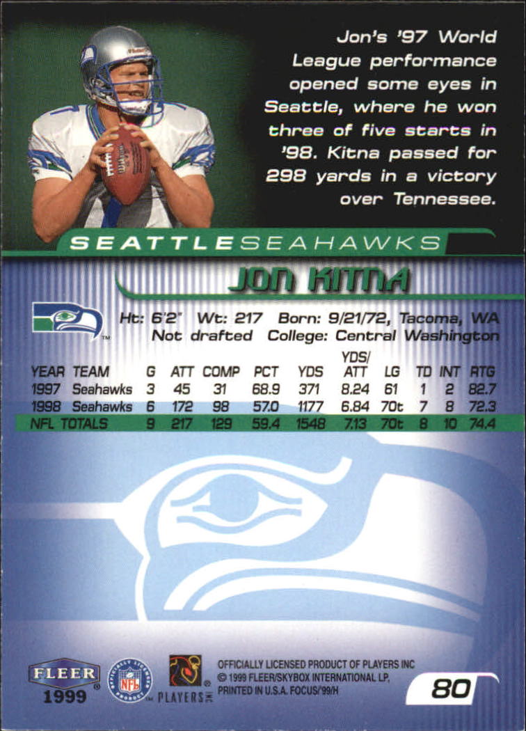 1999 Focus (Fleer) Football "Main Set" Base Cards - Picture 123 of 185