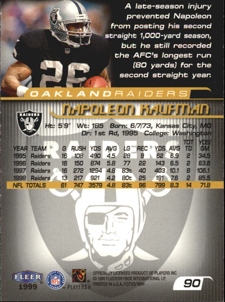1999 Focus (Fleer) Football "Main Set" Base Cards - Picture 141 of 185