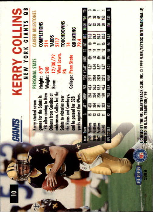 B2536- 1999 Fleer Tradition Football Card #s 1-203 -You Pick- 15+ FREE US SHIP - Picture 7 of 383