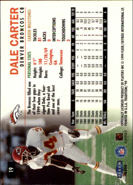 B2536- 1999 Fleer Tradition Football Card #s 1-203 -You Pick- 15+ FREE US SHIP - Picture 25 of 383