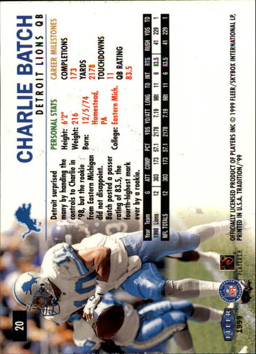 B2536- 1999 Fleer Tradition Football Card #s 1-203 -You Pick- 15+ FREE US SHIP - Picture 27 of 383