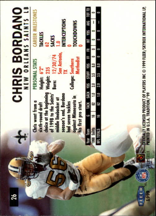 B2536- 1999 Fleer Tradition Football Card #s 1-203 -You Pick- 15+ FREE US SHIP - Picture 37 of 383